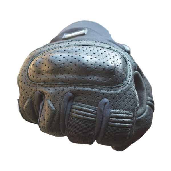 AAGLEZ Biker Gloves with Protective Knuckles, Racing Gloves, Motorcycle Protective Gloves (Black)