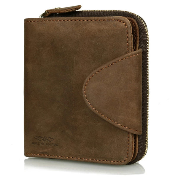 American Fur Men's Leather Bifold Wallet