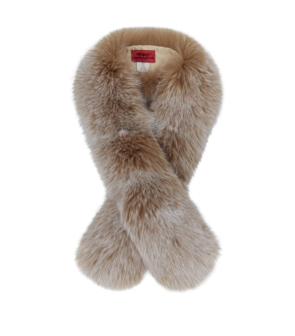 American Fur Authentic Fox Fur Boa Scarf for Women