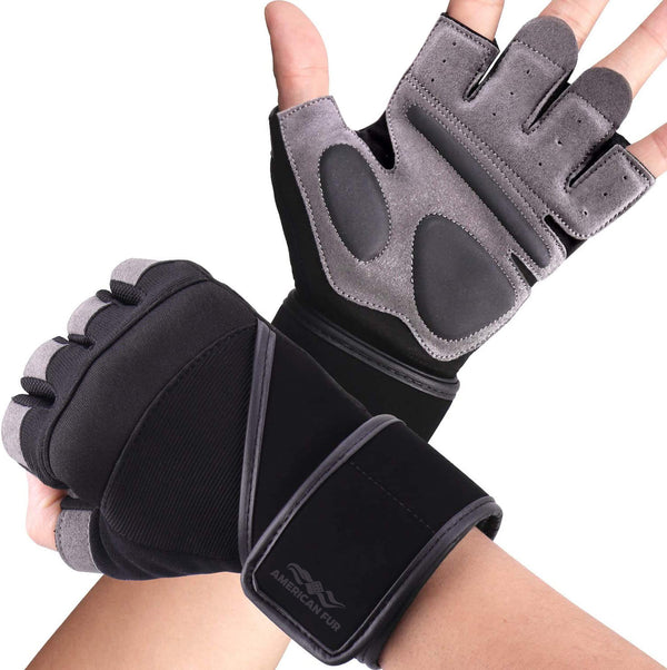 American Fur Workout Gloves for Men and Women, Exercise Gloves