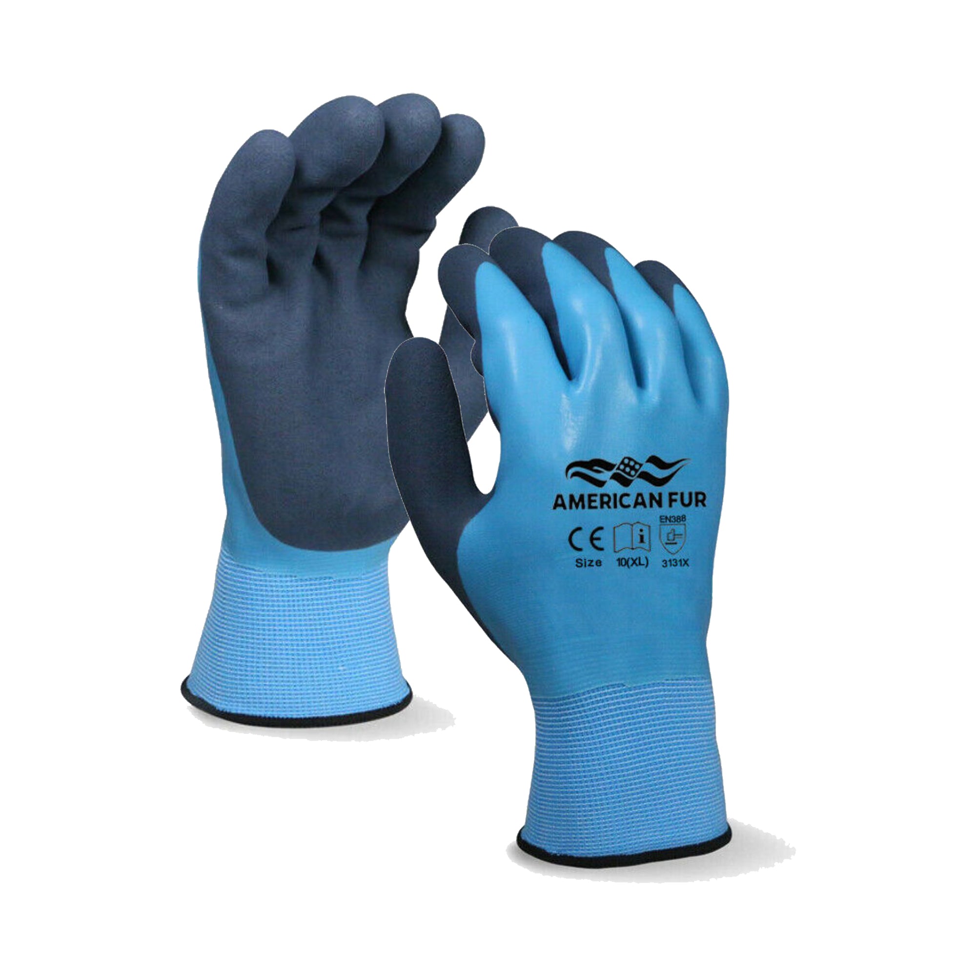 1pair Wonder Grip Gloves Latex Waterproof Fully Coated Gloves Nylon Blue  Work Gloves Coldproof Protection Gardening Gloves - AliExpress