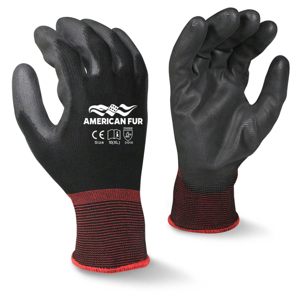 Ultra-Thin PU Palm Coated Multi-Purpose Work Gloves – American Fur